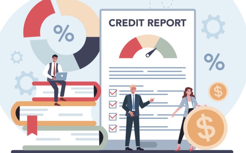 credit report graphic conceptv