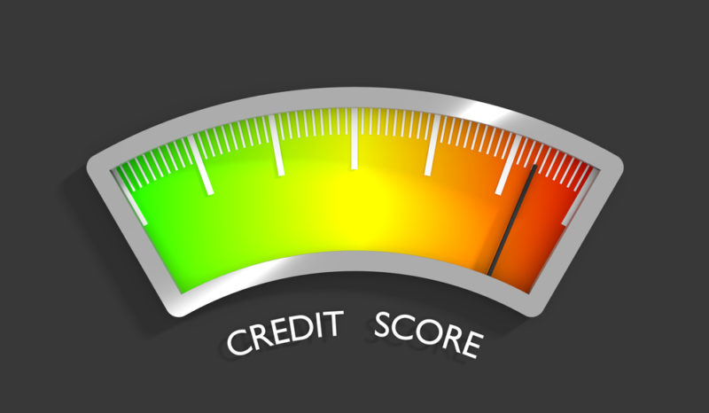 credit score calculation meter